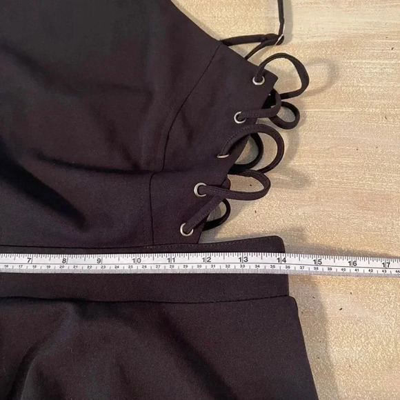 Dress with lace up detail on sides. Zipper in back. - Picture 10 of 12